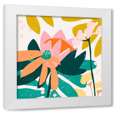 Cut Paper Garden II White Modern Wood Framed Art Print by Vess, June Erica