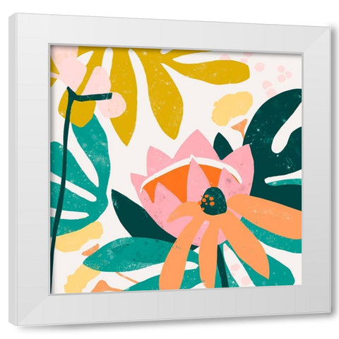 Cut Paper Garden III White Modern Wood Framed Art Print by Vess, June Erica