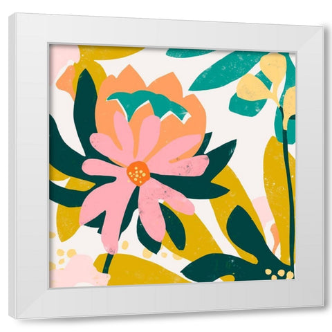 Cut Paper Garden IV White Modern Wood Framed Art Print by Vess, June Erica