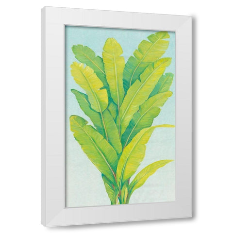 Chartreuse Tropical Foliage II White Modern Wood Framed Art Print by OToole, Tim