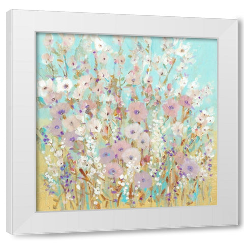 Mixed Flowers I White Modern Wood Framed Art Print by OToole, Tim