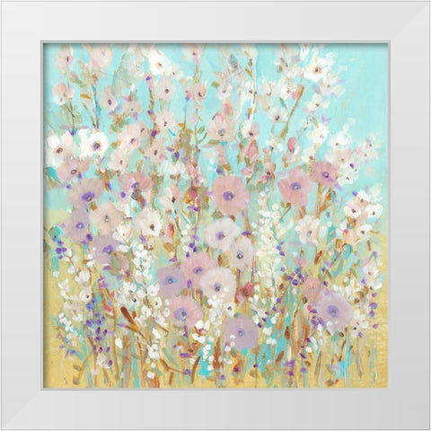 Mixed Flowers I White Modern Wood Framed Art Print by OToole, Tim