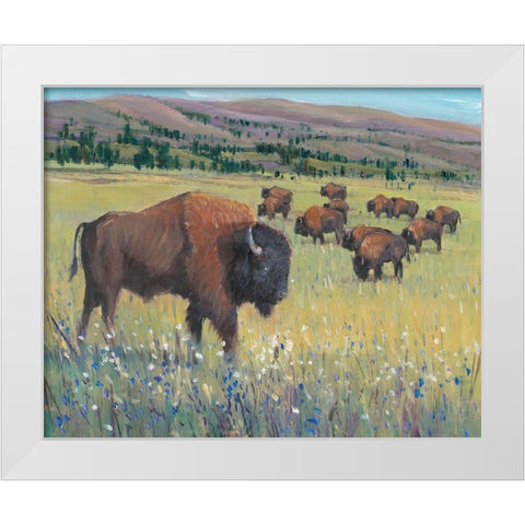 Animals of the West I White Modern Wood Framed Art Print by OToole, Tim