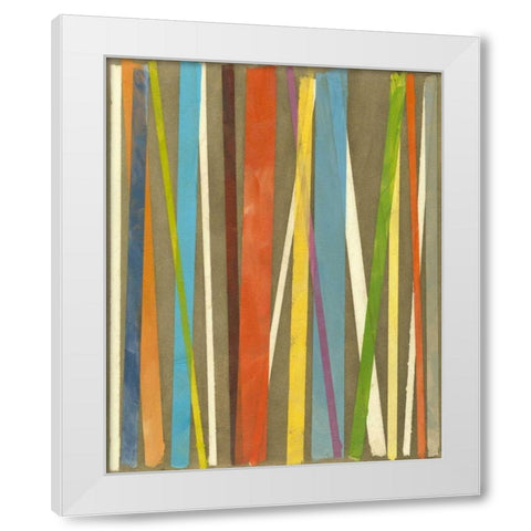 Vertical Verse I White Modern Wood Framed Art Print by Meagher, Megan