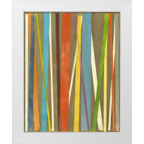 Vertical Verse I White Modern Wood Framed Art Print by Meagher, Megan