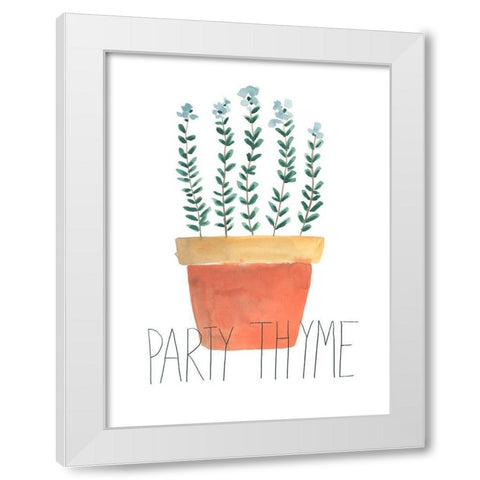 Punny Plant IV White Modern Wood Framed Art Print by Vess, June Erica