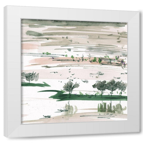 From Here to Somewhere I White Modern Wood Framed Art Print by Wang, Melissa