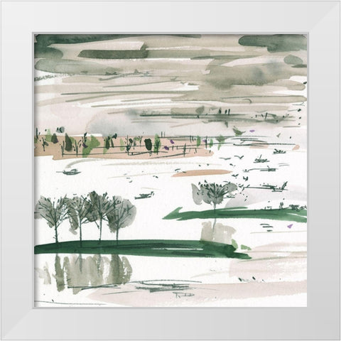 From Here to Somewhere II White Modern Wood Framed Art Print by Wang, Melissa