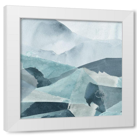 Blue Range IV White Modern Wood Framed Art Print by Vess, June Erica