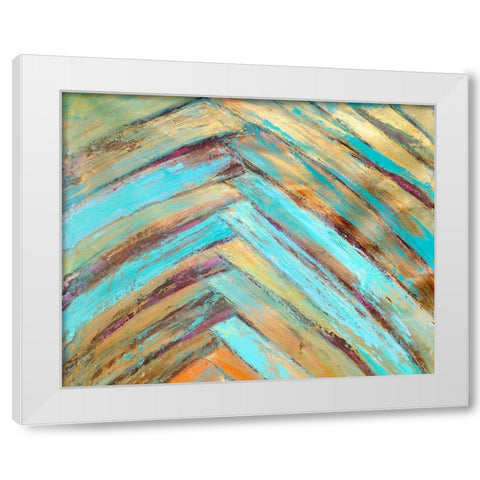 Crazy Fronds Diptych I White Modern Wood Framed Art Print by Wilkins, Suzanne