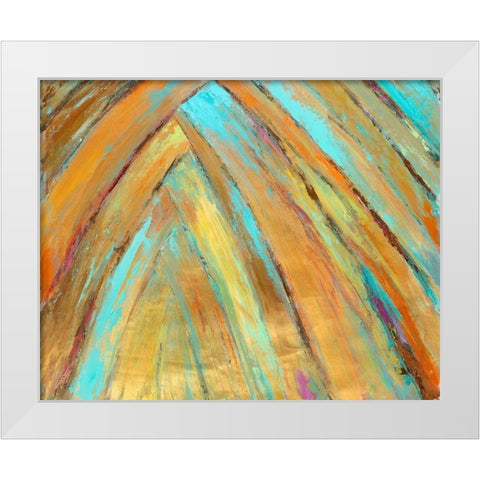 Crazy Fronds Diptych II White Modern Wood Framed Art Print by Wilkins, Suzanne