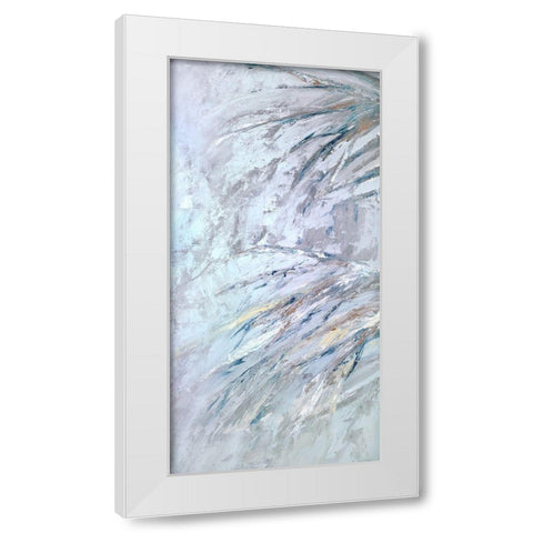 Grey Palms II White Modern Wood Framed Art Print by Wilkins, Suzanne