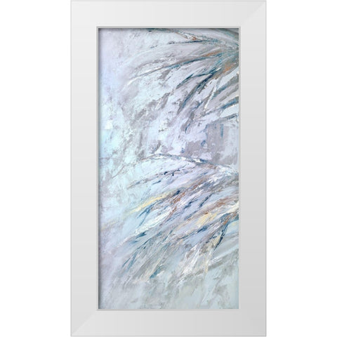 Grey Palms II White Modern Wood Framed Art Print by Wilkins, Suzanne