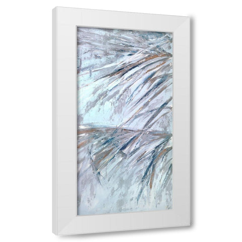 Grey Palms III White Modern Wood Framed Art Print by Wilkins, Suzanne