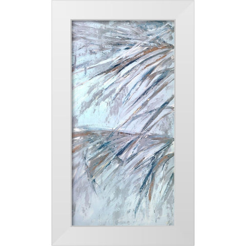 Grey Palms III White Modern Wood Framed Art Print by Wilkins, Suzanne