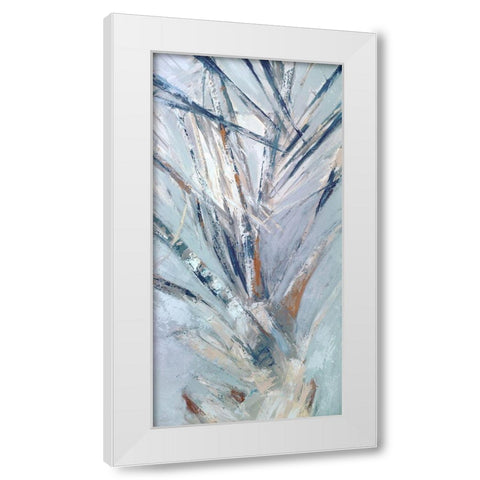 Grey Palms IV White Modern Wood Framed Art Print by Wilkins, Suzanne