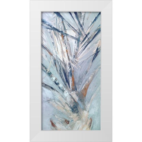Grey Palms IV White Modern Wood Framed Art Print by Wilkins, Suzanne