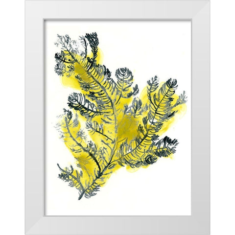 Citron Sea Kelp IV White Modern Wood Framed Art Print by Vess, June Erica