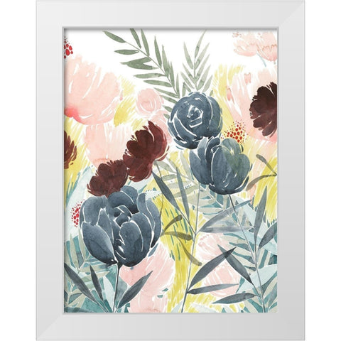 Unbridled Blooms I White Modern Wood Framed Art Print by Popp, Grace
