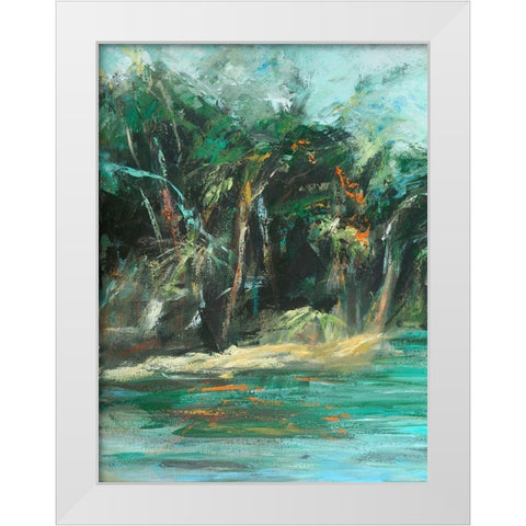 Waterway Jungle I White Modern Wood Framed Art Print by Wilkins, Suzanne