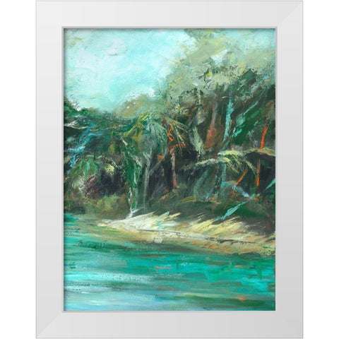 Waterway Jungle II White Modern Wood Framed Art Print by Wilkins, Suzanne