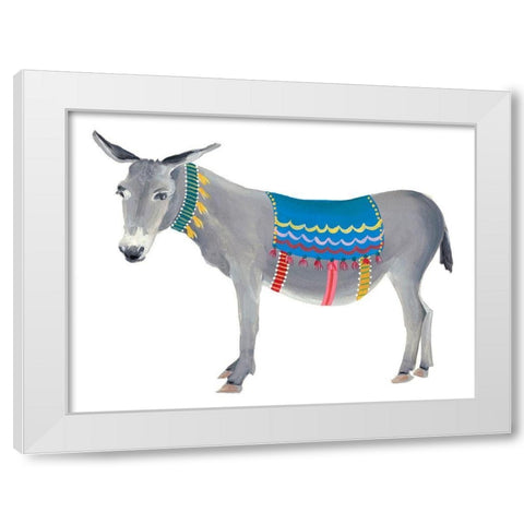 Festival Animal III White Modern Wood Framed Art Print by Moore, Regina