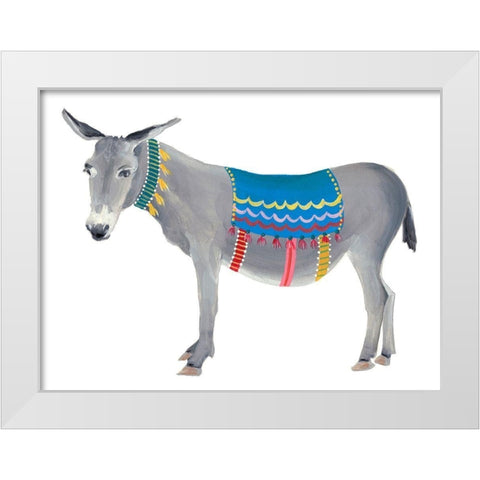 Festival Animal III White Modern Wood Framed Art Print by Moore, Regina