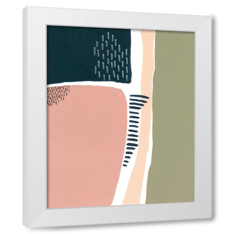 Simple Marks I White Modern Wood Framed Art Print by Moore, Regina