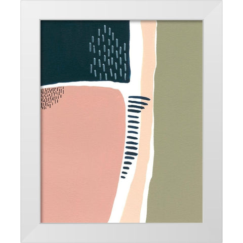 Simple Marks I White Modern Wood Framed Art Print by Moore, Regina