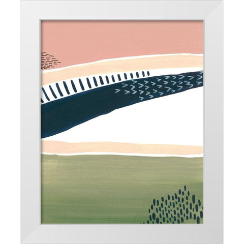 Simple Marks III White Modern Wood Framed Art Print by Moore, Regina
