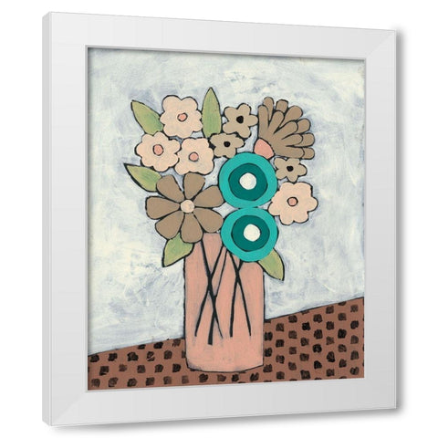 Mid Summer Bouquet III White Modern Wood Framed Art Print by Moore, Regina