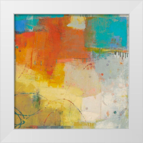 Oren I White Modern Wood Framed Art Print by Jachimiec, Sue