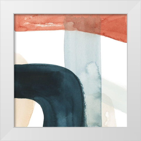 Moderne V White Modern Wood Framed Art Print by Popp, Grace