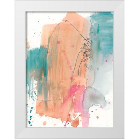 Vivid Splash I White Modern Wood Framed Art Print by Goldberger, Jennifer