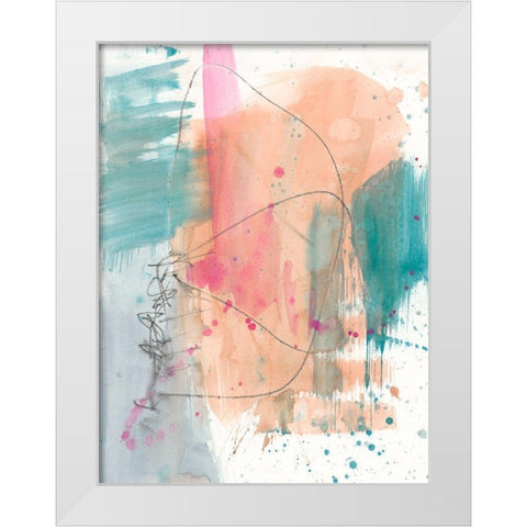 Vivid Splash II White Modern Wood Framed Art Print by Goldberger, Jennifer