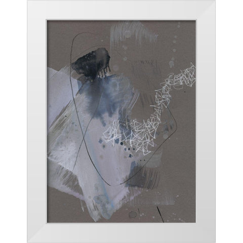 Matrix Pathways I White Modern Wood Framed Art Print by Goldberger, Jennifer