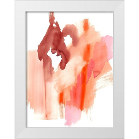 Flowing Sunset I White Modern Wood Framed Art Print by Goldberger, Jennifer