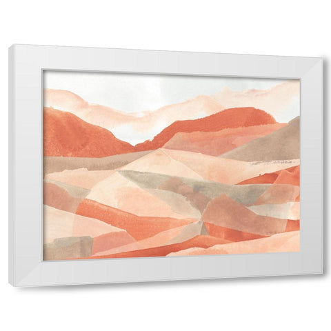 Desert Valley II White Modern Wood Framed Art Print by Vess, June Erica