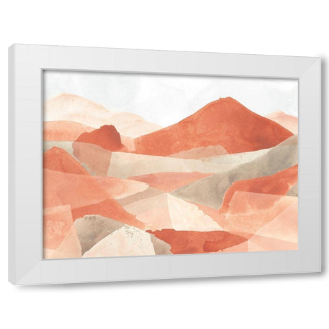 Desert Valley III White Modern Wood Framed Art Print by Vess, June Erica