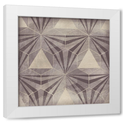 Hexagon Tile VI White Modern Wood Framed Art Print by Vess, June Erica