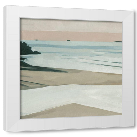 Coastal Lines II White Modern Wood Framed Art Print by Scarvey, Emma