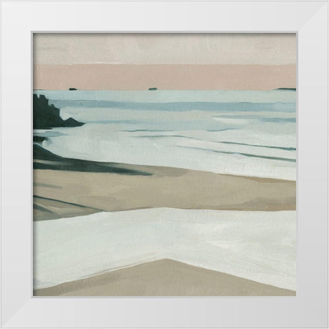 Coastal Lines II White Modern Wood Framed Art Print by Scarvey, Emma