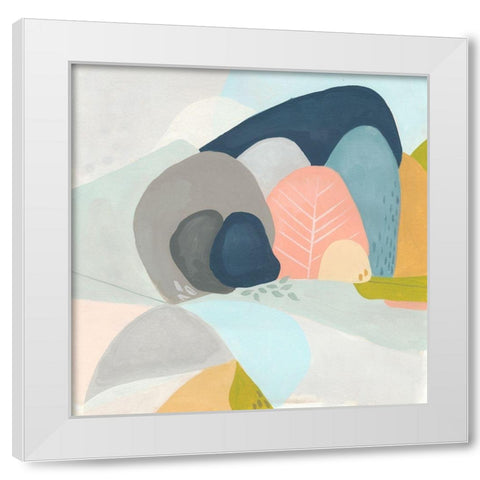 Whimsical Valley I White Modern Wood Framed Art Print by Vess, June Erica
