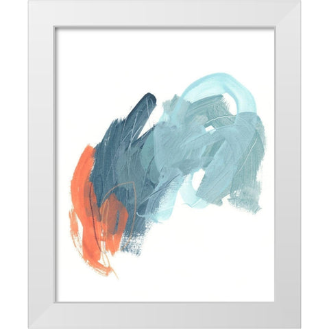 Blaze II White Modern Wood Framed Art Print by Vess, June Erica