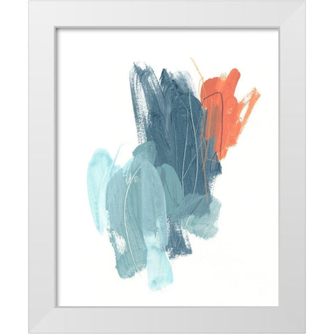 Blaze III White Modern Wood Framed Art Print by Vess, June Erica