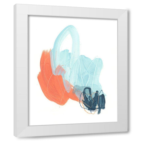 Blaze IV White Modern Wood Framed Art Print by Vess, June Erica