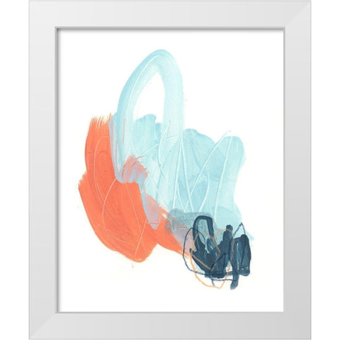 Blaze IV White Modern Wood Framed Art Print by Vess, June Erica