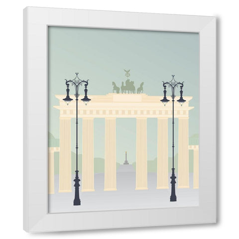 Travel Europe--Brandenburger White Modern Wood Framed Art Print by Soerensen, Gurli