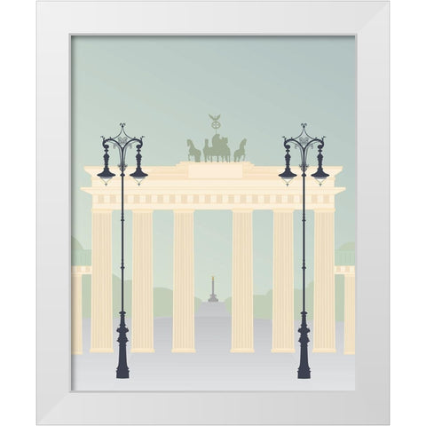 Travel Europe--Brandenburger White Modern Wood Framed Art Print by Soerensen, Gurli
