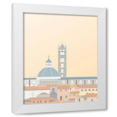 Travel Europe--Duomo di Siena White Modern Wood Framed Art Print by Soerensen, Gurli